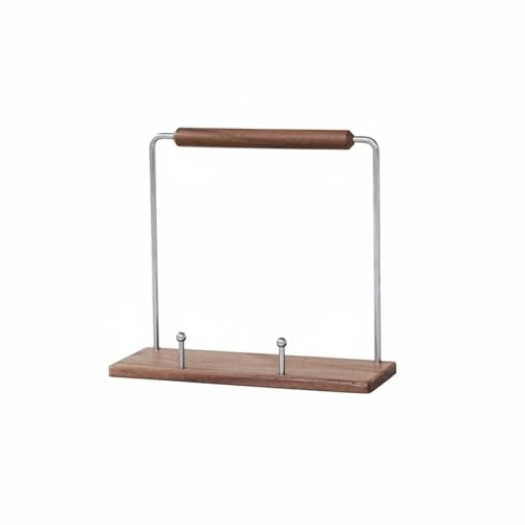 Vinyl Album Stand Solid Wood Holder, Walnut Finish
